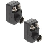 Winomo 2pcs Quick Push-On Ohm Matching Balun 75-300 Ohm Adaptador de señal de TV Negro 3.40X2.70X2.00CM