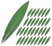 100 piezas de hojas de bambú para exhibición de platos sushi hojas decorativas sashimi que sirve hojas de bambú Verde 26.50X5.00X0.20CM