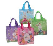 12 piezas de bolsas de regalo de Pascua Bolsas de Pascua con asas Bolsas de canasta de Pascua feliz con asas