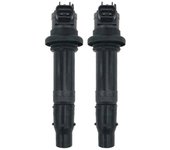 Bobina de encendido 2PCS/LOT F6T558 para 2002-2017 YZF FZ1 FZ8 R1 R6 R6S VMX V Max No 5VY-82310-00-00 5VY8 Negro