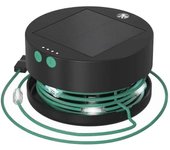 Luz para acampar al aire libre Luces de cadena solar Lámpara LED para acampar Cargador de teléfono Gadgets al aire libre Camping Eq Negro