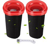 2 piezas de filtro para filtros Bosch Flexxo Serie 4 Bbh32101 Bbh3zoo25 Bbh3211gb 25.2V / 21.6V filtros de repuesto