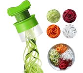 Espiralizador de mano Cortadora de verduras en espiral Cortador de espiral de verduras Pasta Máquina de espagueti para zanahoria FrutaPepino Patata...