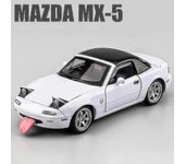 1:32 Mazda Mx5 Mx-5 Supercar Aleación Juguete Fundido A Presión Modelo De Coche Sonido Y Luz Tirar Hacia Atrás Juguete De Los Niños C-FCY Blanco