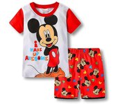 Unbrand Niños Niñas Pijama Minnie/Mickey Mouse Estampado Tops+Pantalones Cortos Ropa de dormir Ropa de estar por casa Conjunto de atuendos WHByv 22...
