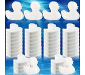 Forever 40 piezas de aceite absorbente de aceite esponja pato en forma de espuma cremosa aceite absorbente esponja para uso en jacuzzi, spa y piscina