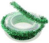 4.92Feet Guirnalda de oropel de papel de aluminio de Navidad Decoraciones de árbol de Navidad para bodas Verde