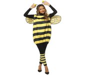 Divertido abeja ocupada cosplay adulto disfraces de fiesta Disfraz de Halloween festivo Kit Vestido Amarillo XXL