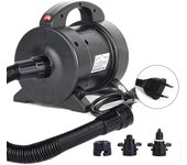 Bomba eléctrica portátil de 1600 W Bomba de colchón de aire Inflador de bomba de aire eléctrico de inflado Desinflador con 2 boquillas para barco d...