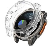Para Garmin Fenix 8 51mm Caja de reloj medio envuelta Funda protectora flexible de TPU Transparente