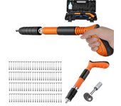 Clavadora neumática integrada Walkbee, clavadora manual de clavos de acero de 3 marchas de potencia con 50 clavos redondos