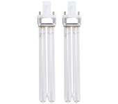 2 lámparas de luz de desinfección ultravioleta UV de 11 W Bombillas de luz de esterilización UV para pecera esterilizadora (base de lámpara G23) Co...