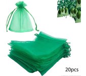 20/60/100PCS Bolsas de protección de frutas Redes de cordón de jardín Malla Bolsas de uva Anti-Bird para plantas Bolsas de cultivo de frutas de fre...