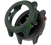Para Garmin Forerunner 255 Protector de reloj de TPU suave Diseño ahuecado Funda protectora antiarañazos F Multicolor Olive Green
