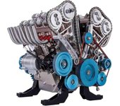 Motor modelo de escritorio de motor, 8 cilindros en línea Motor de coche Modelo Kit de construcción Adulto Mini motor Modelo de juguete para oficin...