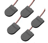 Generic 5 piezas CR2032 Botón Caja de almacenamiento de batería Organizador de celdas de monedas con interruptor de encendido / apagado Negro