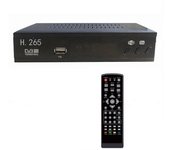 Sintonizador de TV digital DVB T2 HEVC 265 DVB-T2 265 1080P HD Decodificador USB Receptor de TV terrestre EPG Establecido en Negro