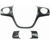 Cubierta del volante de color de fibra de carbono de 3 piezas apta para ford Focus Escape Kuga c-max