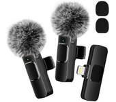 Micrófono de solapa inalámbrico Grabación de audio y video Mini micrófono para iPhone Android Laptop Juegos en vivo Micrófono de teléfono móvil Ios...