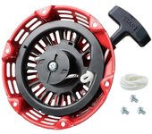 Conjunto de arranque por tracción para GX200 GX160 5.5 6.5HP Motor con trinquete de varilla curva 28400-Z4M-306ZB 27400-Z1 Negro rojo