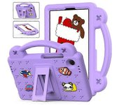 Para Samsung Galaxy Tab A9 Mango Kickstand Niños EVA Estuche de tableta a prueba de golpes Luz violeta