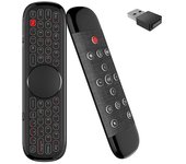 Wechip W2 Pro Teclado inalámbrico 2.4G 3 en 1 función ABS Air Mouse Touchpad Teclado para Smart TV-yuyu Negro