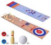 Juego de mesa de juegos familiares 3 en 1 - Tejo de bolos de curling - Regalo perfecto para fiestas en casa para niños y adultos