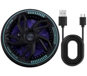 S18 Radiador de enfriamiento de teléfono móvil Tecnología de semiconductor magnético, operación silenciosa compatible con IOS y Android A Negro