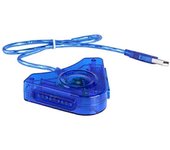 Adaptador de controlador de juego USB Controladores de doble puerto a PC Adaptador USB para PS1 / PS2