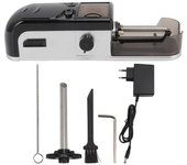 Máquina de liar cigarrillos eléctrica Velocidad ajustable Rodillo de inyector de cigarrillos automático Enchufe de la UE 220V Negro