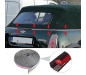 Para Bmw Mini One Cooper S Convertible R52 (2001-2006 ) Techo trasero blando Kits de reparación de juntas contra la intemperie autoadhesivo