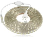 Augro Tira de LED, Tira de LED impermeable, Tira de LED luminosa 220v, 5050 IP65 Tira de LED impermeable, blanco cálido (4m)