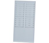 Bisofice Time Card Rack Soporte de montaje en pared 24 Ranura de bolsillo para registrador de asistencia Punch Time Office