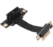 Cable elevador PCIE X1 Cable de extensión PCIe 3.0 x1 a x1 doble en ángulo recto de 90 grados Cable de extensión PCI 1X de 8 Gbps negro