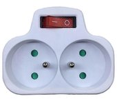 Enchufes eléctricos con interruptor, enchufe de pared de regleta de alimentación 2 en 1, enchufe de pared eléctrico ideal para la oficina doméstica...