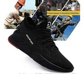 Zapatos de trabajo Negro Anti-smashing Zapatos de seguridad resistentes al desgaste Zapatillas transpirables y ligeras#zhxy8186 35