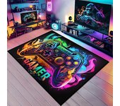 Alfombras de área de juego para niños Estilo de juego fresco Alfombra de jugador de dormitorio Decoración de la habitación de los niños Videojuegos...