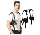 La funda es adecuada para pistolas compactas a grandes, y es una funda de hombro oculta con un mag