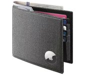 Airtag Wallet, Smart Airtag Wallet con bolsillo para monedas, Rfid Blocking Credit Wallet para hombres, Genuine Leather Trifold Wallet compatible c...