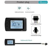 Pantalla de bicicleta eléctrica OMT-M3 Pantalla SM Enchufe LCD inteligente Pantalla de bicicleta eléctrica Accesorios para bicicletas negro