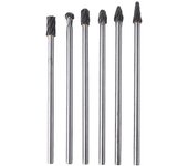6pcs Carburo de tungsteno Aluminio Archivos rotativos Burr Set 6mm Shank 10mm Diámetro de corte