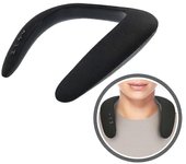 Altavoz Bluetooth neckband, altavoz Bluetooth inalámbrico, altavoz portátil para deportes domésticos al aire libre Negro