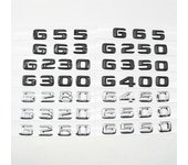 Emblema del logotipo trasero negro brillante para la clase G W461 W463 G55 G63 G65 G230 G250 G300 G320 G350 G450 G500 G550 Plata
