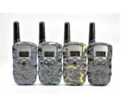 Walkie Talkies para niños paquete de 4, 3 millas de largo alcance con linternas LCD retroiluminadas