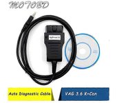 VAG K + CAN COMMANDER 3.6 OBDII OBD2 USB Diagnostic Cabel K CAN Code Readers VAG 3.6 Herramientas de escaneo de diagnóstico Corrección del odómetro...