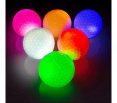 6 piezas Led Glow Pelotas de golf, Bola de golf brillante parpadeante, Brillo nocturno