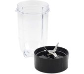 Cuchilla de repuesto + juego de tazas de 16 oz para , piezas de repuesto con licuadora MB1001 de 250 W Negro transparente