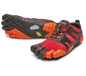 Vibram Zapatillas de running para hombre V Trail 2.0 Barefoot Five Finger Megagrip Outdoor -43 Rojo pompeyano/Negro 43 EU