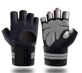 Guantes de entrenamiento Para hombres y mujeres Guantes de levantamiento de pesas Negro M