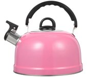 Botella de agua de metal silbando Hervidor de agua Hervidor de té Hervidor de agua Olla hirviendo Hervidor de agua caliente Rosa 20.00X19.00X18.50CM